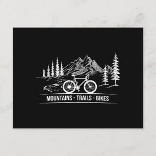 Mountain Trail Bikes - Cyclist Bike Rider Bicycle Enclosure Card