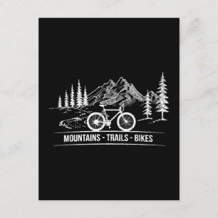 Mountain Trail Bikes - Cyclist Bike Rider Bicycle Enclosure Card