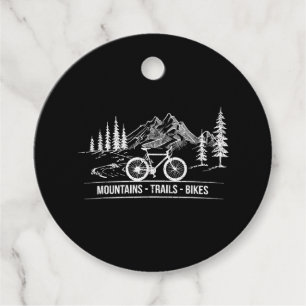 Mountain Trail Bikes - Cyclist Bike Rider Bicycle Favor Tags