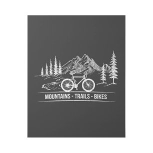 Mountain Trail Bikes - Cyclist Bike Rider Bicycle Gallery Wrap