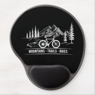 Mountain Trail Bikes - Cyclist Bike Rider Bicycle Gel Mouse Pad