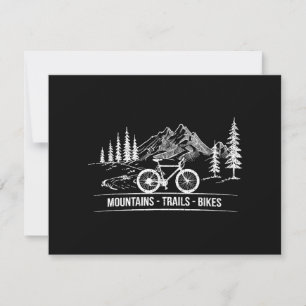 Mountain Trail Bikes - Cyclist Bike Rider Bicycle  Holiday Card