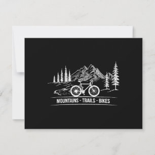 Mountain Trail Bikes - Cyclist Bike Rider Bicycle Invitation