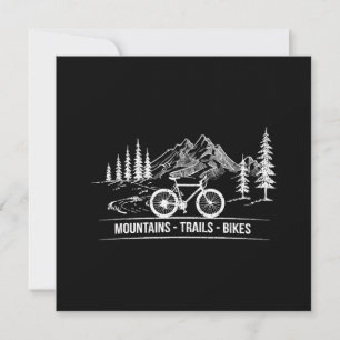 Mountain Trail Bikes - Cyclist Bike Rider Bicycle Invitation