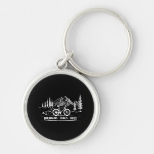 Mountain Trail Bikes - Cyclist Bike Rider Bicycle Keychain