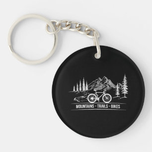 Mountain Trail Bikes - Cyclist Bike Rider Bicycle Keychain