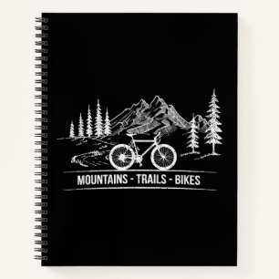 Mountain Trail Bikes - Cyclist Bike Rider Bicycle Notebook