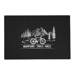 Mountain Trail Bikes - Cyclist Bike Rider Bicycle  Placemat