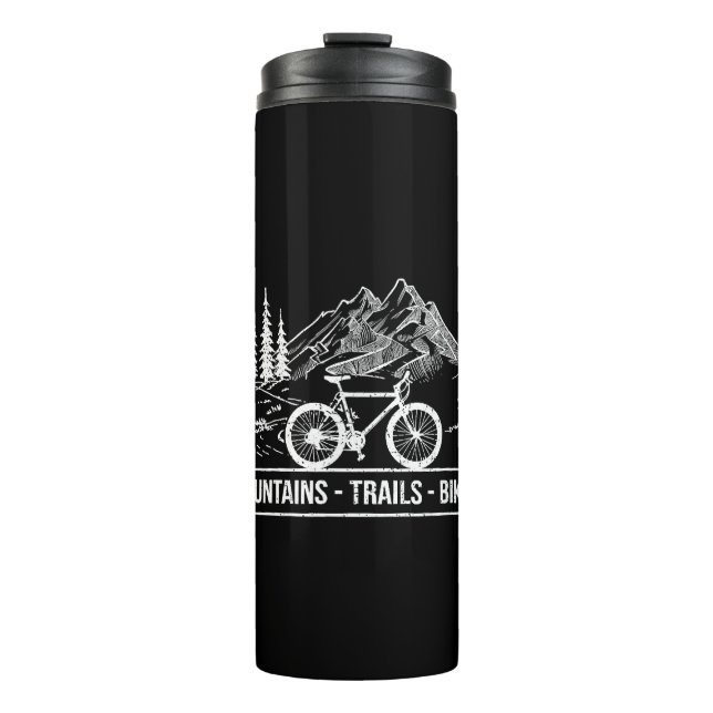 Mountain Trail Bikes - Cyclist Bike Rider Bicycle  Thermal Tumbler (Front)