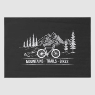 Mountain Trail Bikes - Cyclist Bike Rider Bicycle  Tissue Paper
