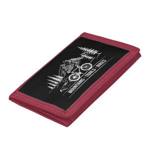 Mountain Trail Bikes - Cyclist Bike Rider Bicycle Tri-fold Wallet