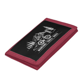 Mountain Trail Bikes - Cyclist Bike Rider Bicycle Trifold Wallet
