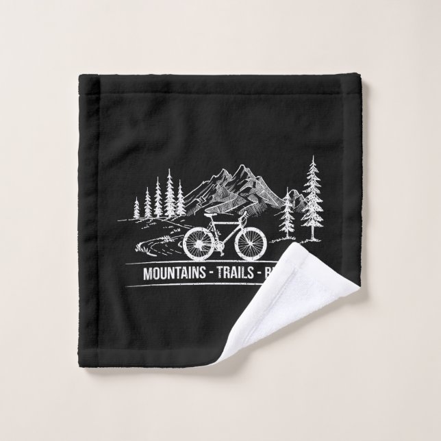 Mountain Trail Bikes - Cyclist Bike Rider Bicycle  Wash Cloth (Wash Cloth)