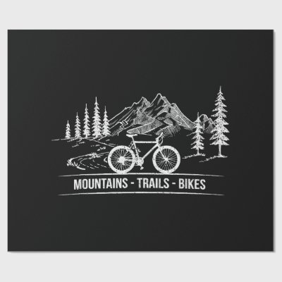 Mountain Trail Bikes - Cyclist Bike Rider Bicycle  Wrapping Paper