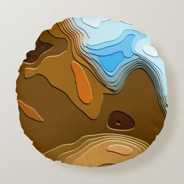 MOUNTAIN TRAIL ROUND PILLOW (Front)