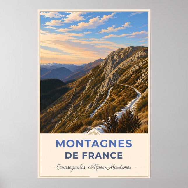Mountain Trail Through the French Alps Poster (Front)