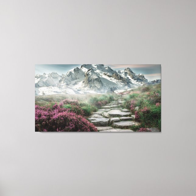 mountain trail wrapped canvas print (Front)
