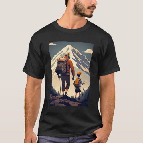 Mountain Travel Camping Adventure Father and Son M T_Shirt