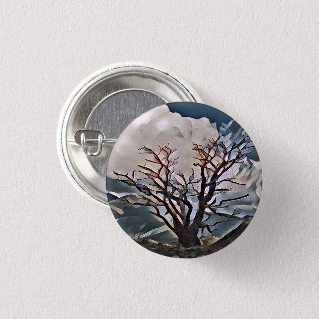MOUNTAIN TREE    BUTTON (Front & Back)