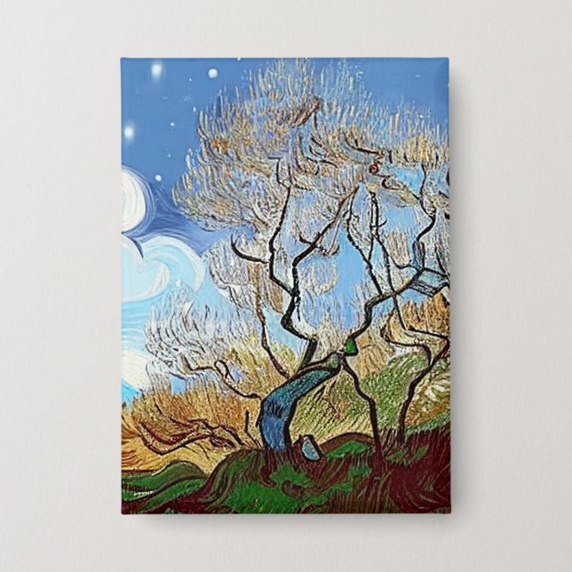  MOUNTAIN  TREE BUTTON (Front)