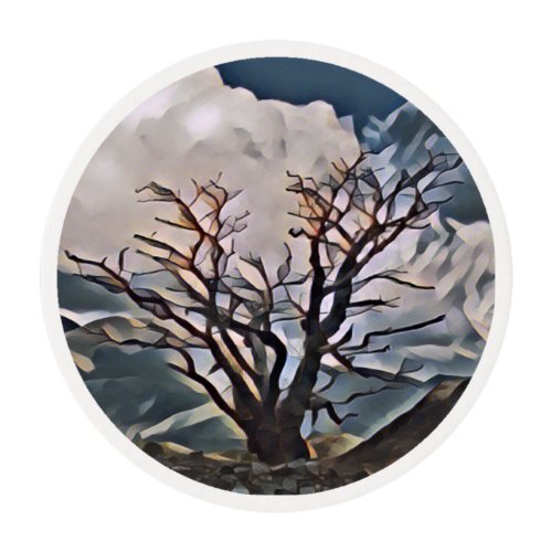 MOUNTAIN TREE   EDIBLE FROSTING ROUNDS