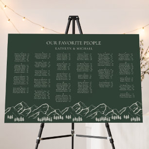Mountain Tree Outdoor Sage Green Wedding Seating Foam Board