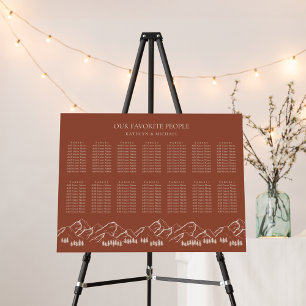 Mountain Tree Outdoor Terracotta Wedding 14 Table Foam Board