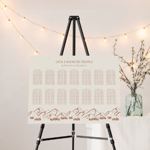 Mountain Tree Outdoor Terracotta Wedding 14 Table Foam Board