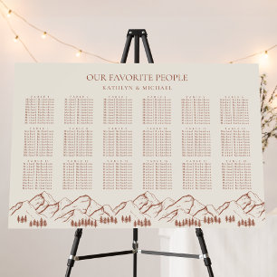 Mountain Tree Outdoor Terracotta Wedding 18 Table Foam Board