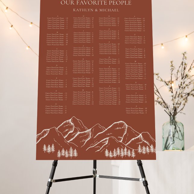 Mountain Tree Outdoor Terracotta Wedding Seating Foam Board (Creator Uploaded)