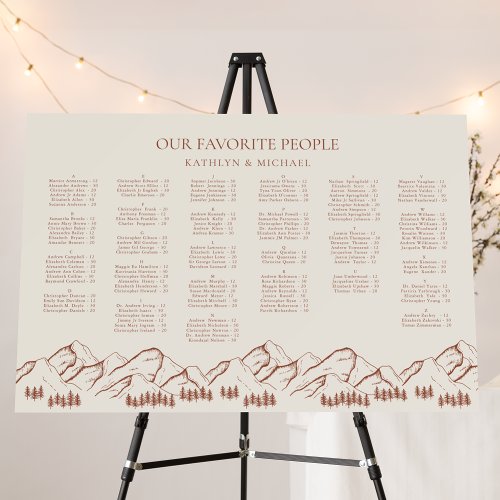 Mountain Tree Outdoor Terracotta Wedding Seating Foam Board