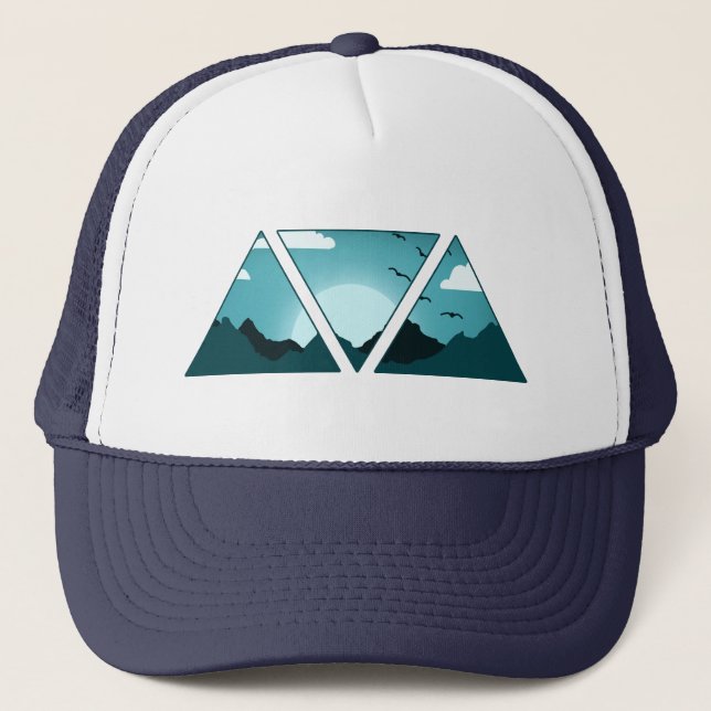 Mountain Triangles Trucker Hat (Front)