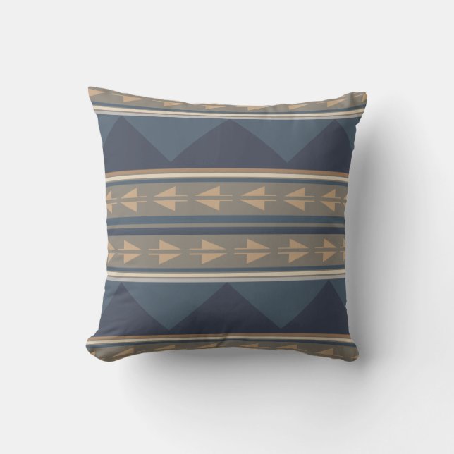 Mountain Tribal Pattern Pillow (Front)