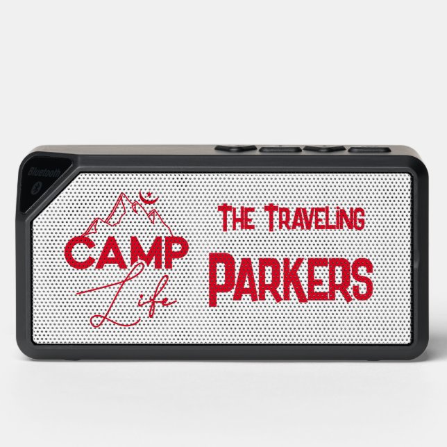 Mountain Typography The Traveling Name Bluetooth Speaker (Front)