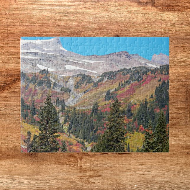 Mountain Valley Autumn Color Landscape Jigsaw Puzzle (In Situ)