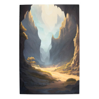 Mountain Valley Landscape Metal Print