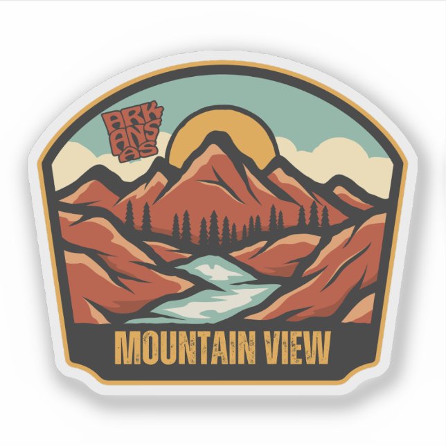 Mountain View, Arkansas  Sticker (Front)