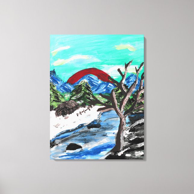Mountain view  canvas print (Front)