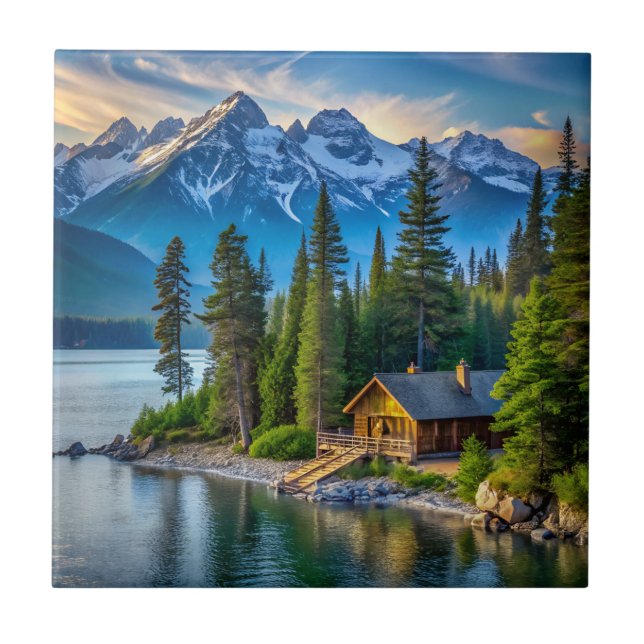 Mountain View Ceramic Tile (Front)