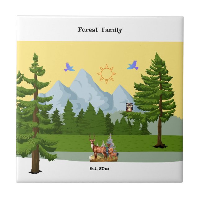 Mountain View Ceramic Tile (Front)