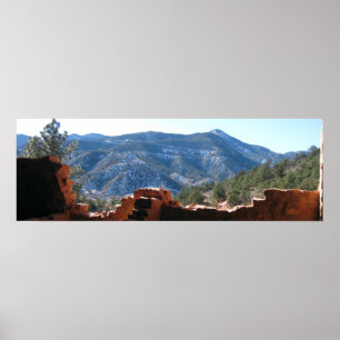 Mountain View from Cliff Dwellings - Long Crop Poster