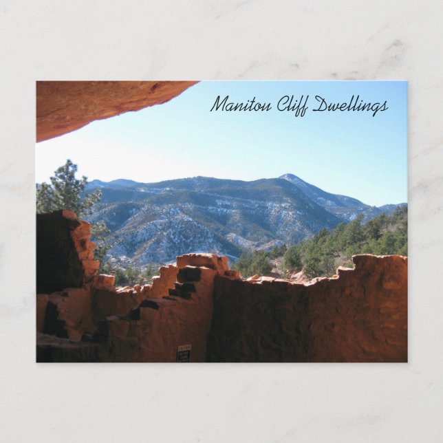 Mountain View from Cliff Dwellings Postcard (Front)