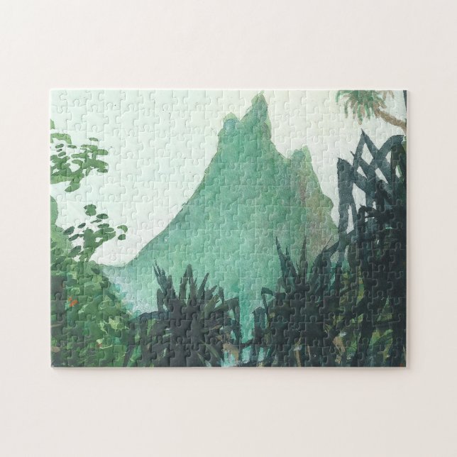 Mountain View From Kee'e Beach Jigsaw Puzzle (Horizontal)
