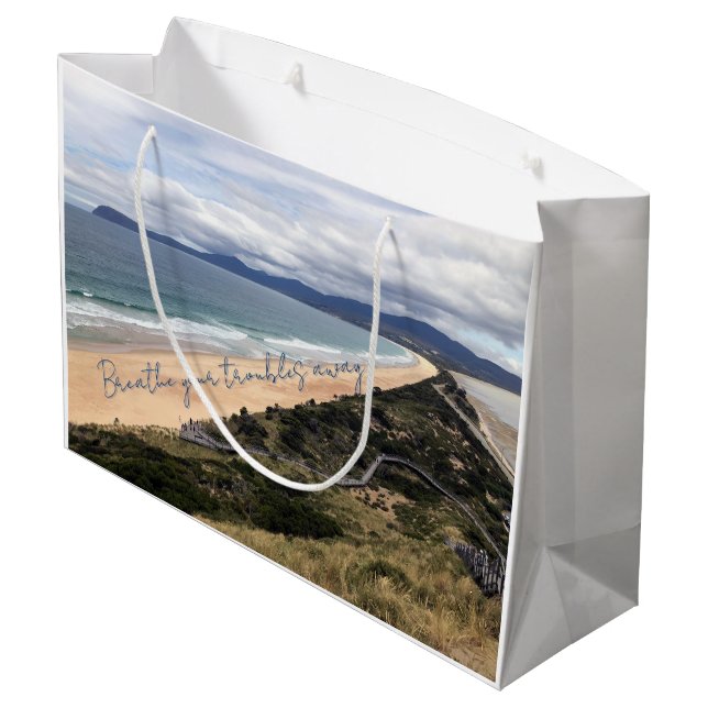 Mountain view large gift bag (Back Angled)