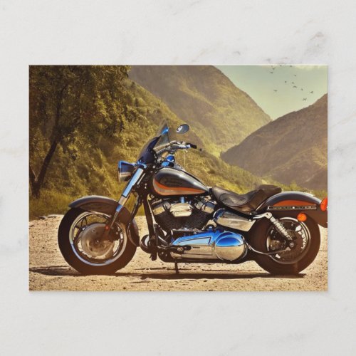 Mountain View Motorcycle Postcard