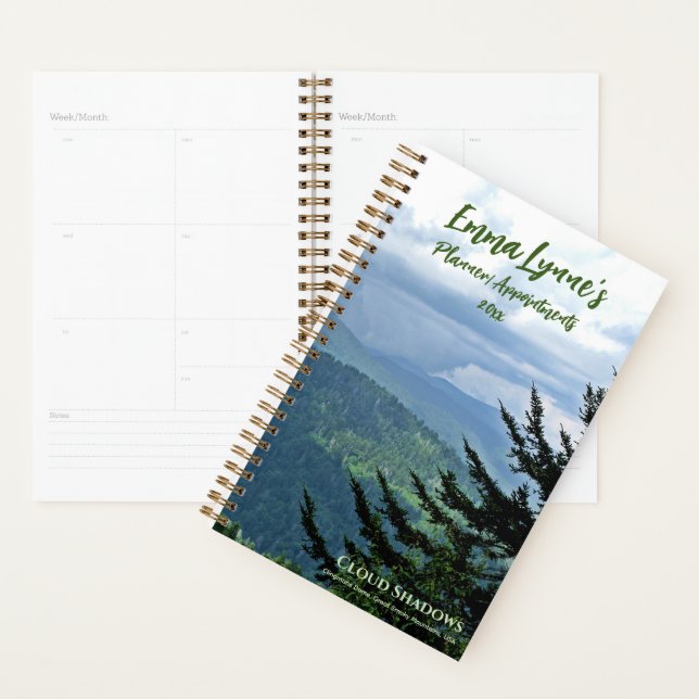 Mountain View Scenic Blue & Green Photo Planner (Display)