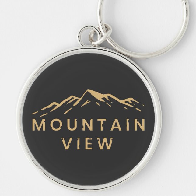 Mountain View Sketch Keychain (Front)