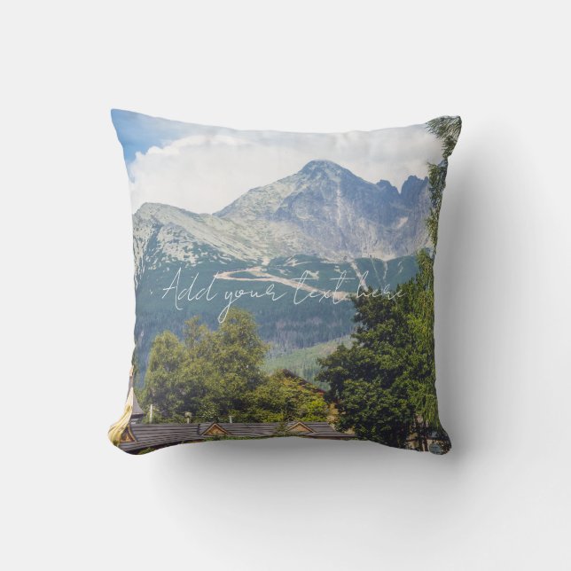 Mountain view throw pillow (Front)