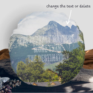 Mountain view throw pillow