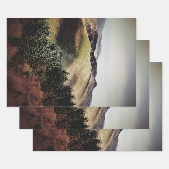 MOUNTAIN VIEWS OF WALES WRAPPING PAPER SHEETS (Set)